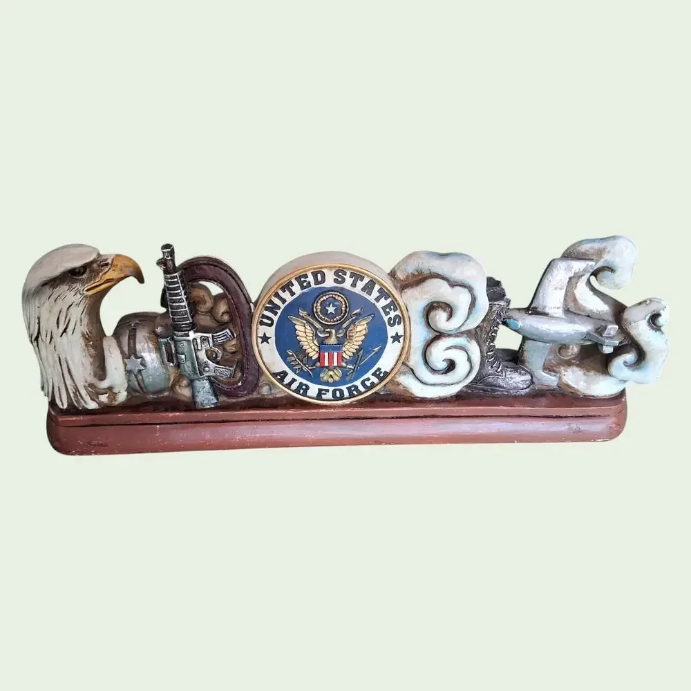 HEROES U.S. Air Force Tabletop Desk Decor Eagle Rifle Boots Plane